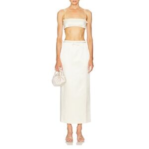 Elegant Cream Skirt Set